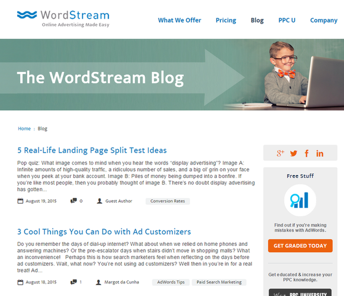 Tạo một blog để Content Marketing